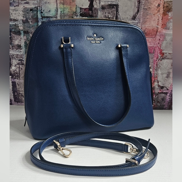 Kate Spade Navy Blue Satchel - Picture 5 of 14